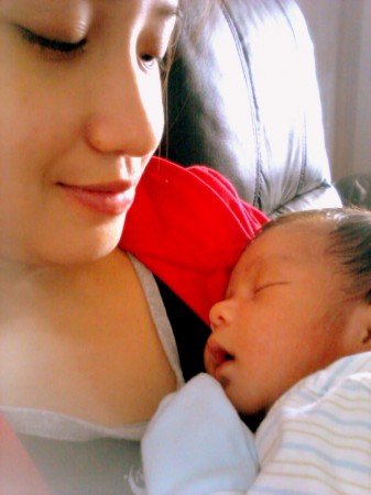 Farah Nabila with baby Adam Miqael dob 13 March 2012 - Farah-Nabila-lo-res1-337x450