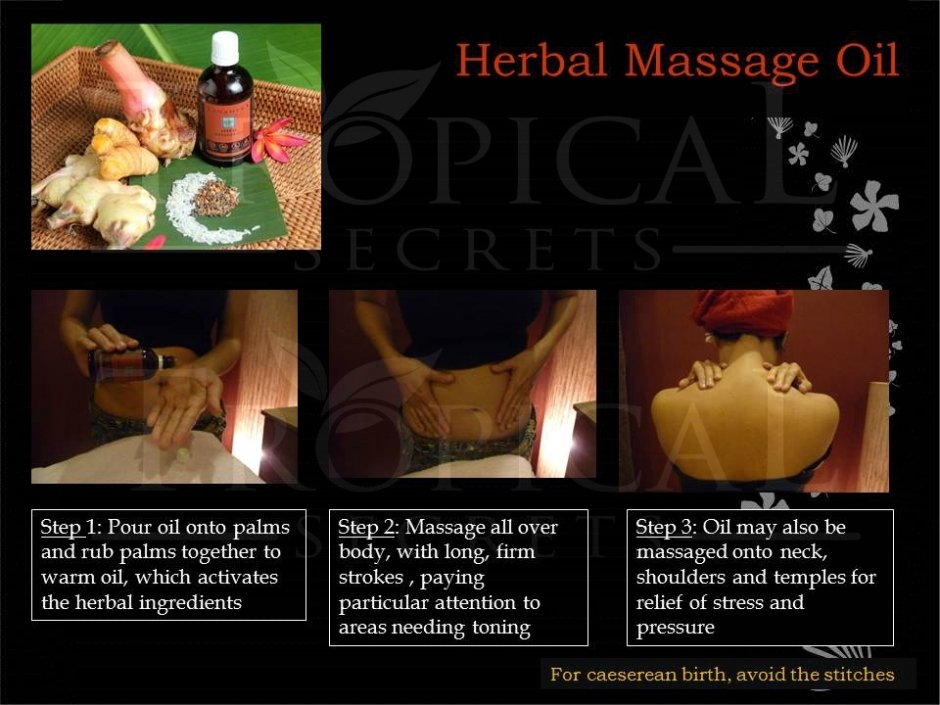 Herbal massage oil Usage WM